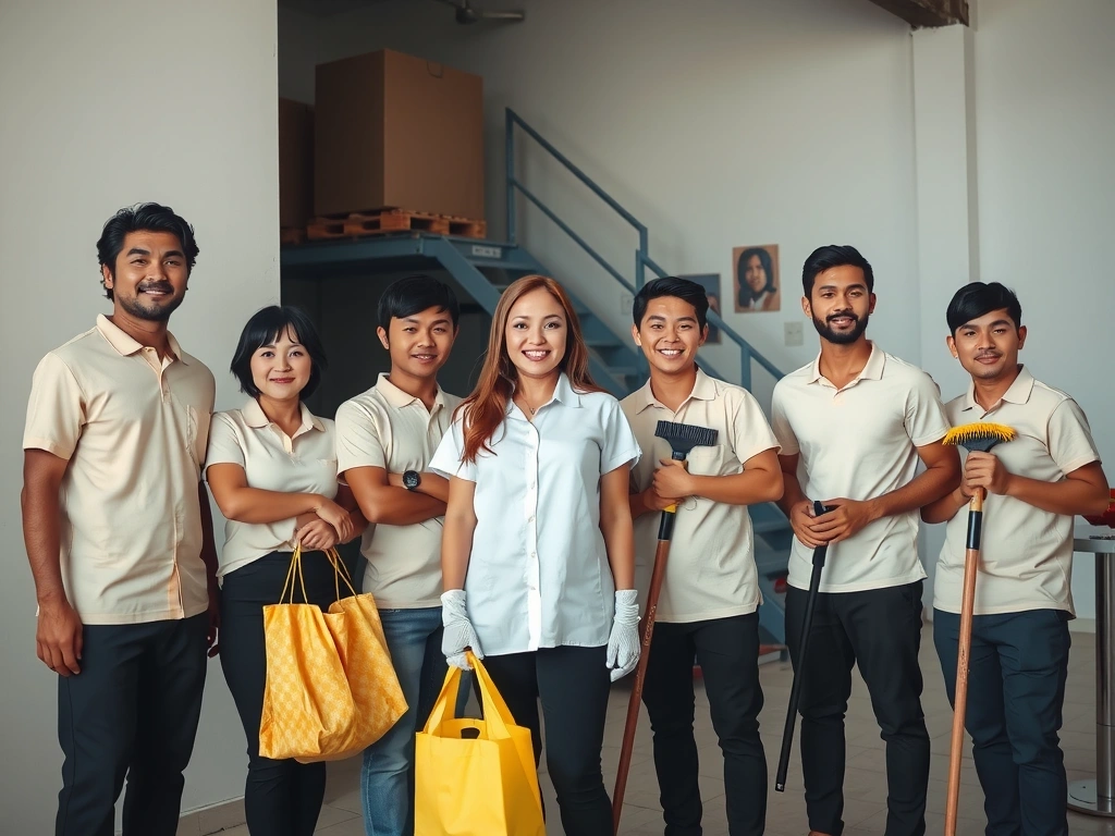 Equipo glowdust en el almacén de Girardot