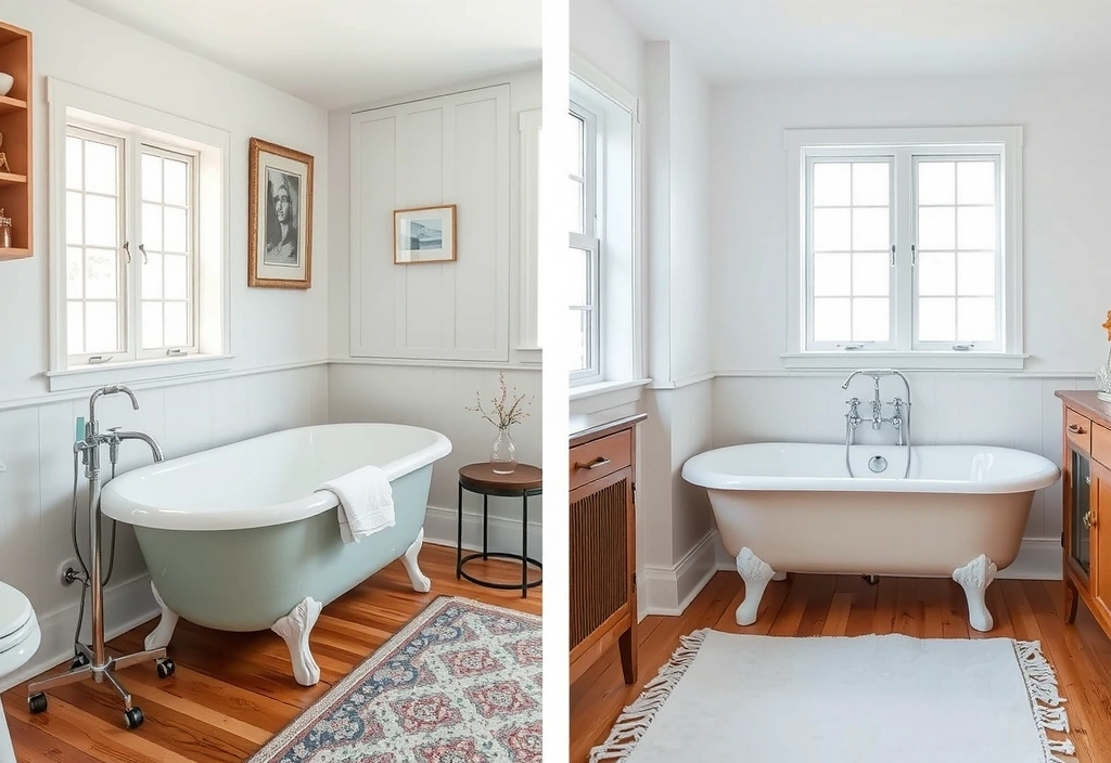 Antes y después del baño