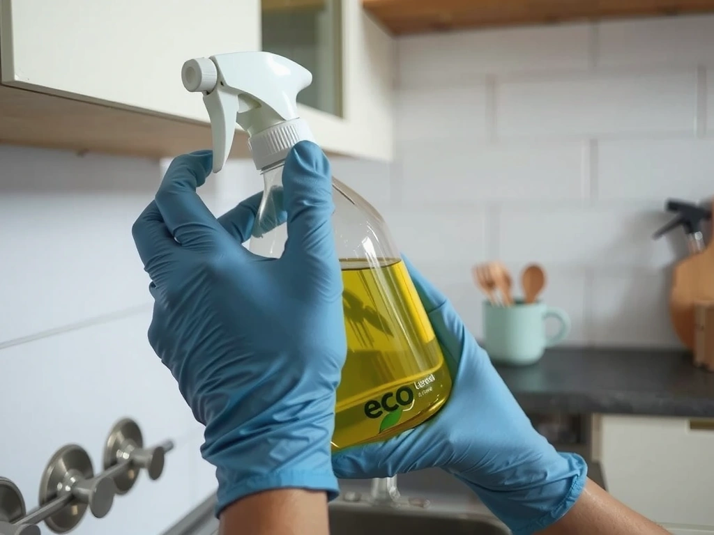 Limpieza eco en una cocina local